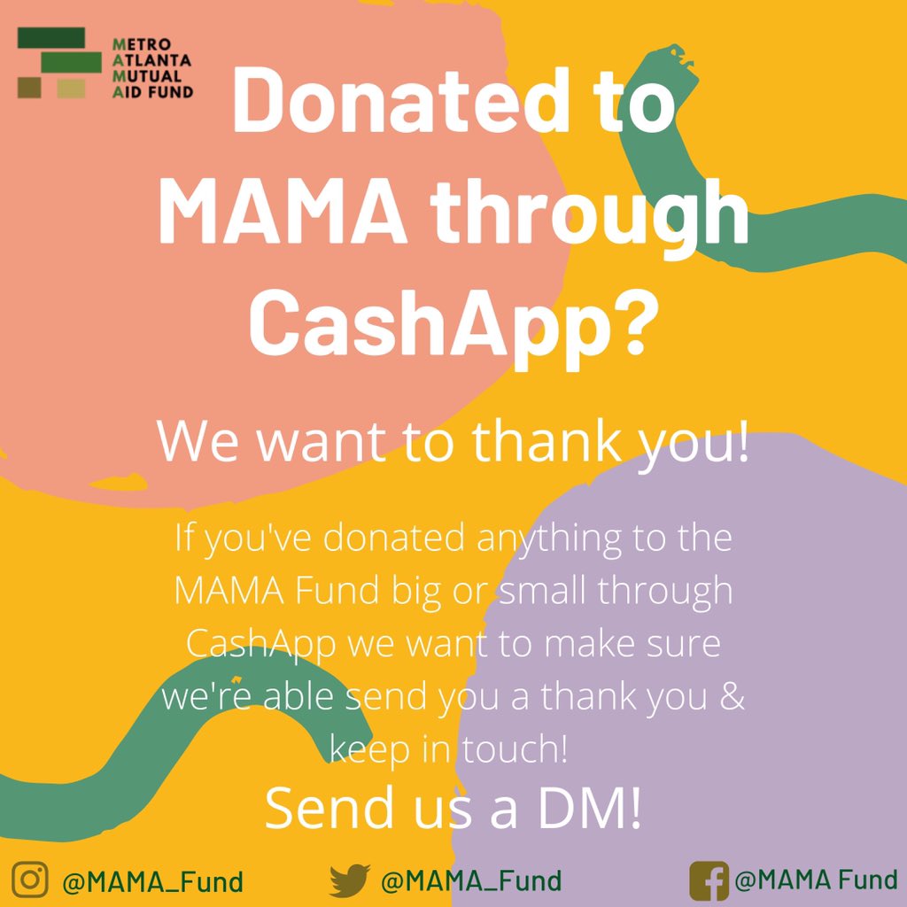 We know a lot of y’all made contributions through CashApp &amp; we wanna make sure that we’re able to stay in touch. 

Please share this since most folks did so via word of mouth &amp; don’t follow our pages! 

Thanks for the support and let’s keep it going!

#MAMAFund #MutualAid
