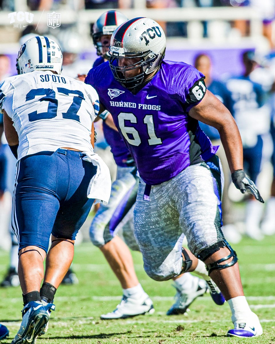 TCUFootball's tweet photo. 6⃣1⃣, forever in The Carter...😈🐸🆙

#OLineU #OneHuddle https://t.co/hgnwODl8NA