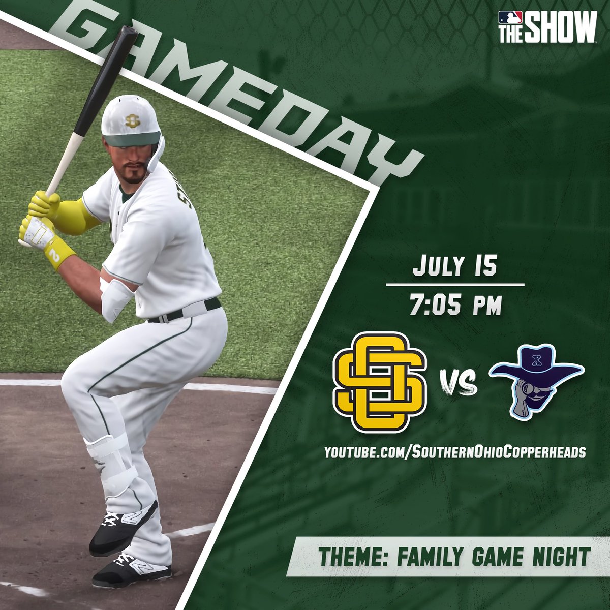Copperheads's tweet photo. GAMEDAY!! Copperheads look to even the series against the Xenia Scouts tonight. First pitch scheduled for 7:05pm #cheadsup https://t.co/QFjcapBPwt