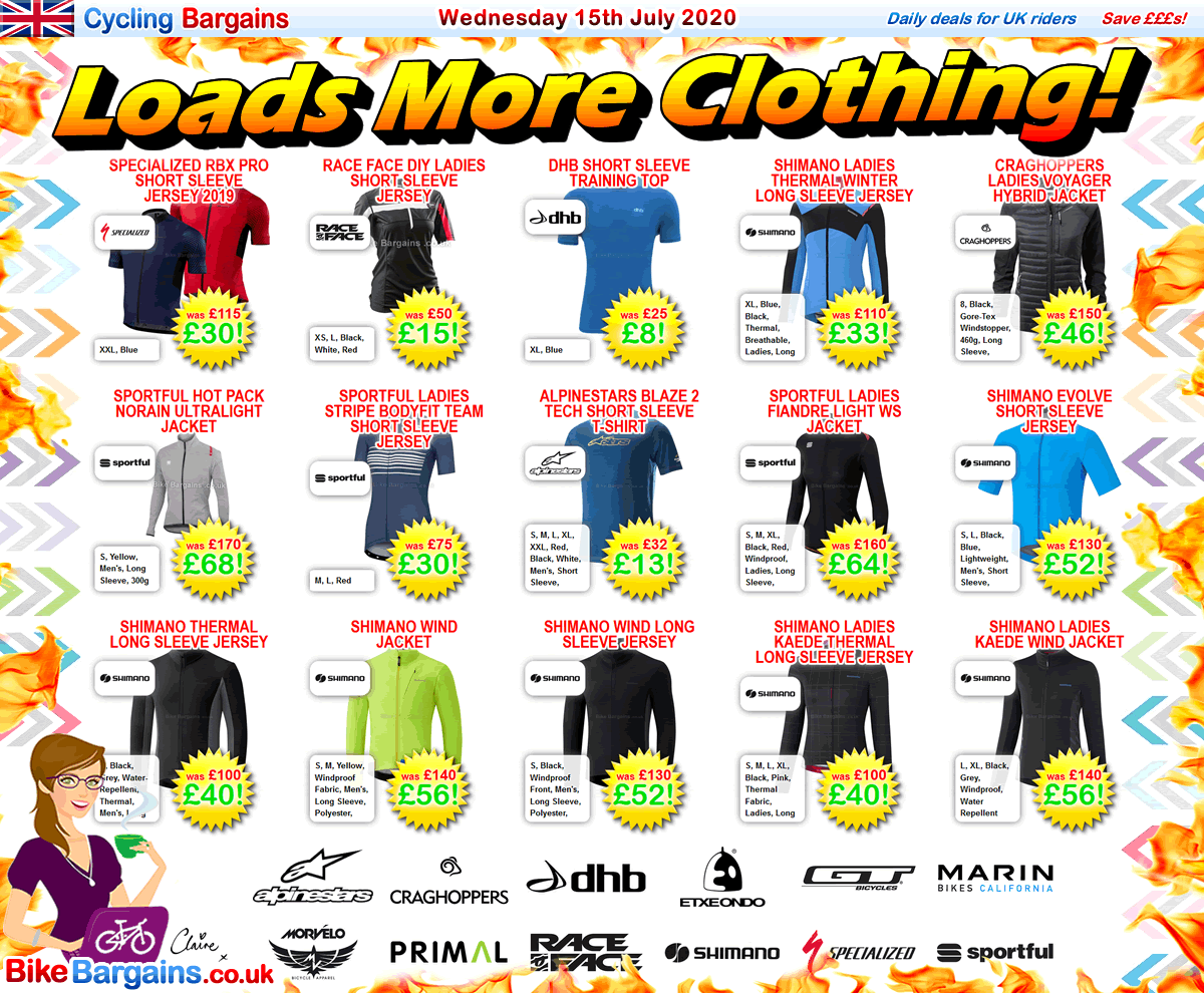 CycleBargains's tweet image. Another Big Update today (hence why it's late again!) up to 74% off all clothing! 🚲🔥 bikeb.uk/latest ⬅ 36 New deals today from Alpinestars, Craghoppers, DHB, Etxeondo, GT, Marin, Morvelo, Primal, Race Face, Shimano, Specialized &amp;amp; Sportful :)

Thank you, Claire x
