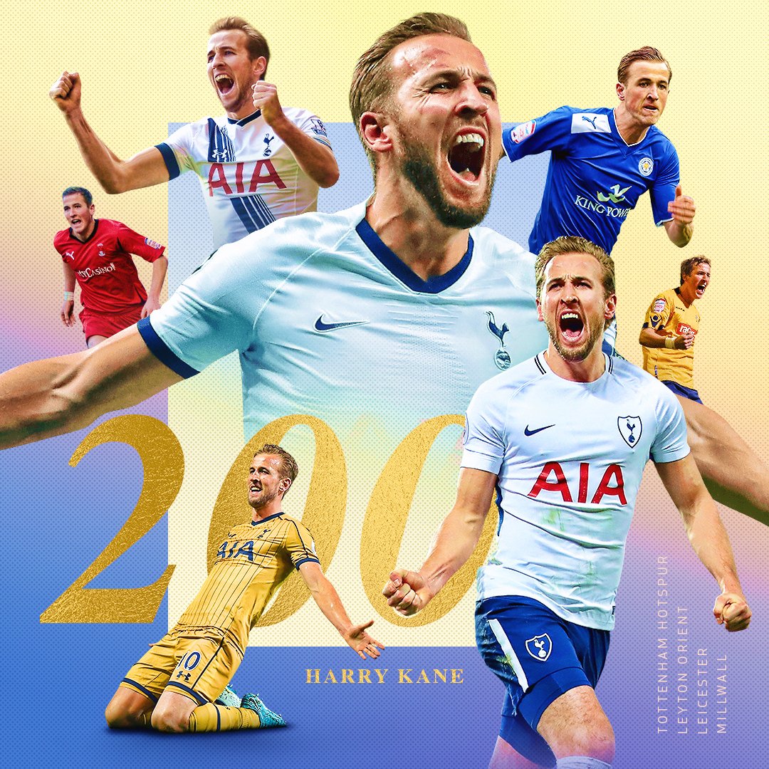 SpursOfficial's tweet image. 2️⃣0️⃣0️⃣ club goals for @HKane! 🔥

#THFC ⚪️ #COYS