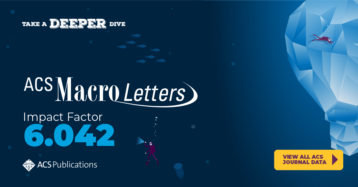 Thank you to all our editors, authors, reviewers, and readers who have helped contribute to the newest ACS Macro Letters Journal Impact Factor of 6.042. Find out more about the @ACSPublications #JCR2020 Report acspubs.co/T8Vo50Azhhy