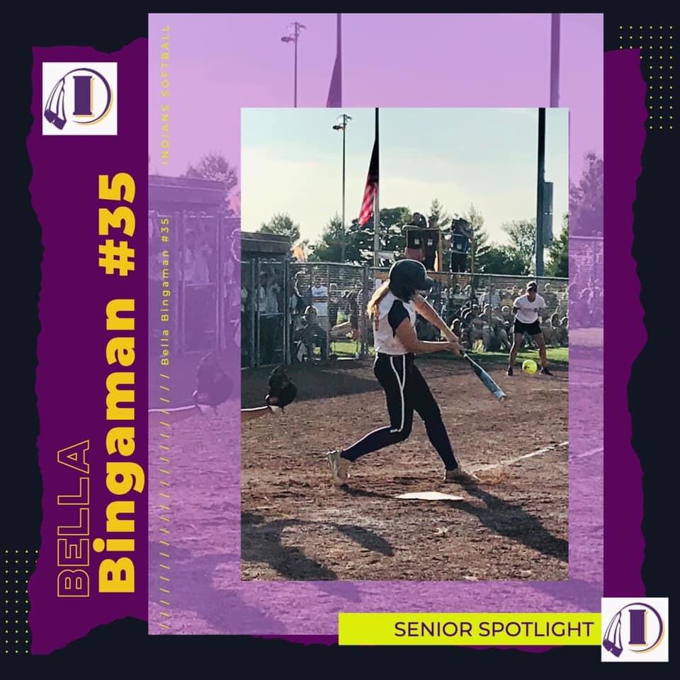 softballIndians's tweet photo. Tonight is SENIOR NIGHT! 
We will recognize our 3 seniors Bella Bingaman, Kassie Baker, &amp; Diamond Mosley.

 Please come out and support these young ladies and all their accomplishments! 

Recognition @ 6:30

Inner squad scrimmage @ 6:45

💜💛 https://t.co/Pm84EHM2wk