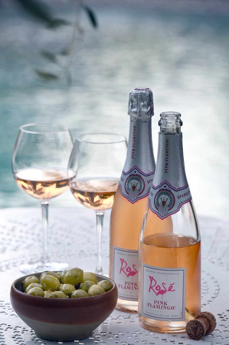 SGWineSpirits's tweet photo. Transport yourself to a place of peace and tranquility this #WineWednesday. @PommeryOfficial #DomaineRoyaldeJarras #PinkFlamingo #Bubbles #FrenchBubbles  #Rosé #DrinkPink #StaySafe #sgws #SipResponsibly https://t.co/c40LQuNUrN
