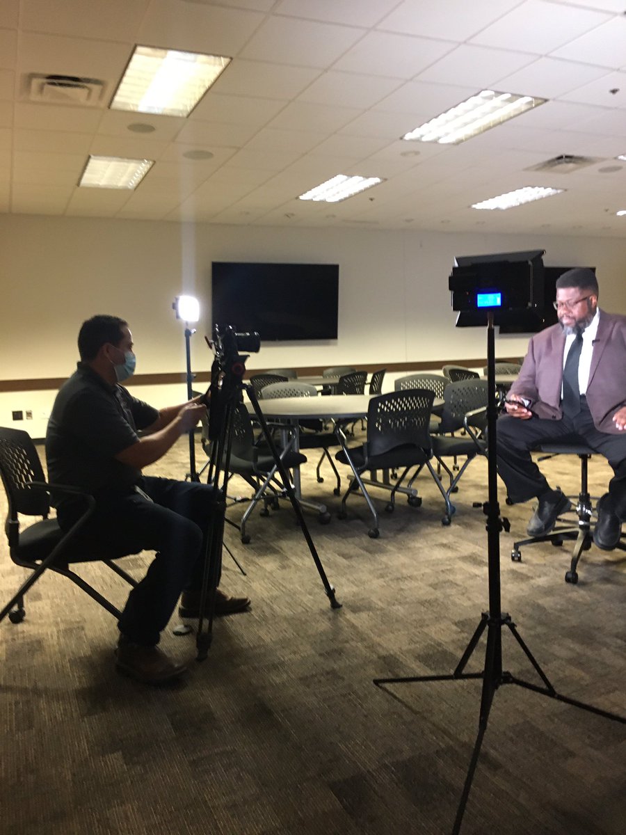 Having fun collaborating with <a href="/kholiday71/">Kevin H</a> and <a href="/Filmaker4Edu/">Julio Valladares</a> #technologyrocks #SocialDistancing #MaskAtWork <a href="/SISDInstTech/">SpringISD Inst Tech</a>