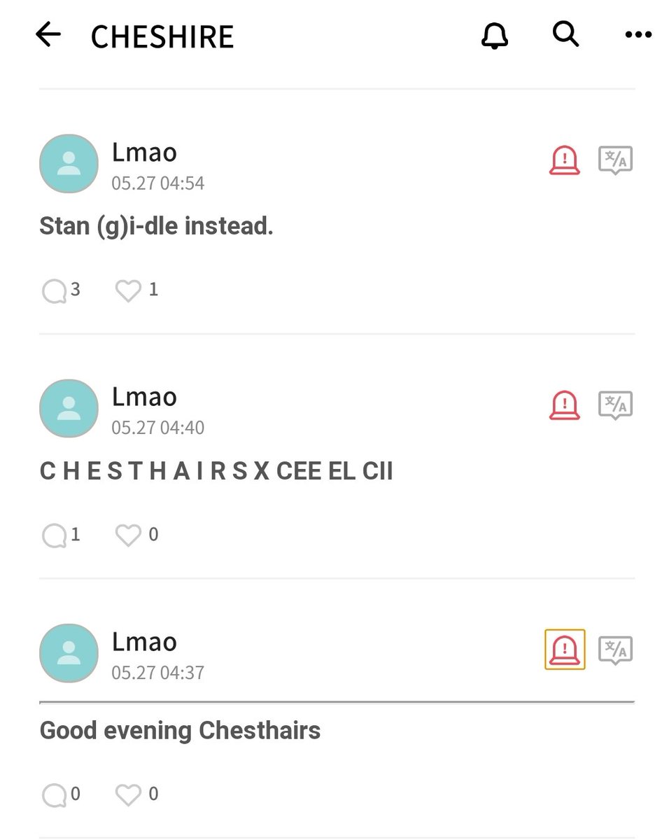 antis coming into clc's and cheshire's fancafe for what? they hate clc but make a user and everything just to send hate? make it make sense, this is just so funny to me