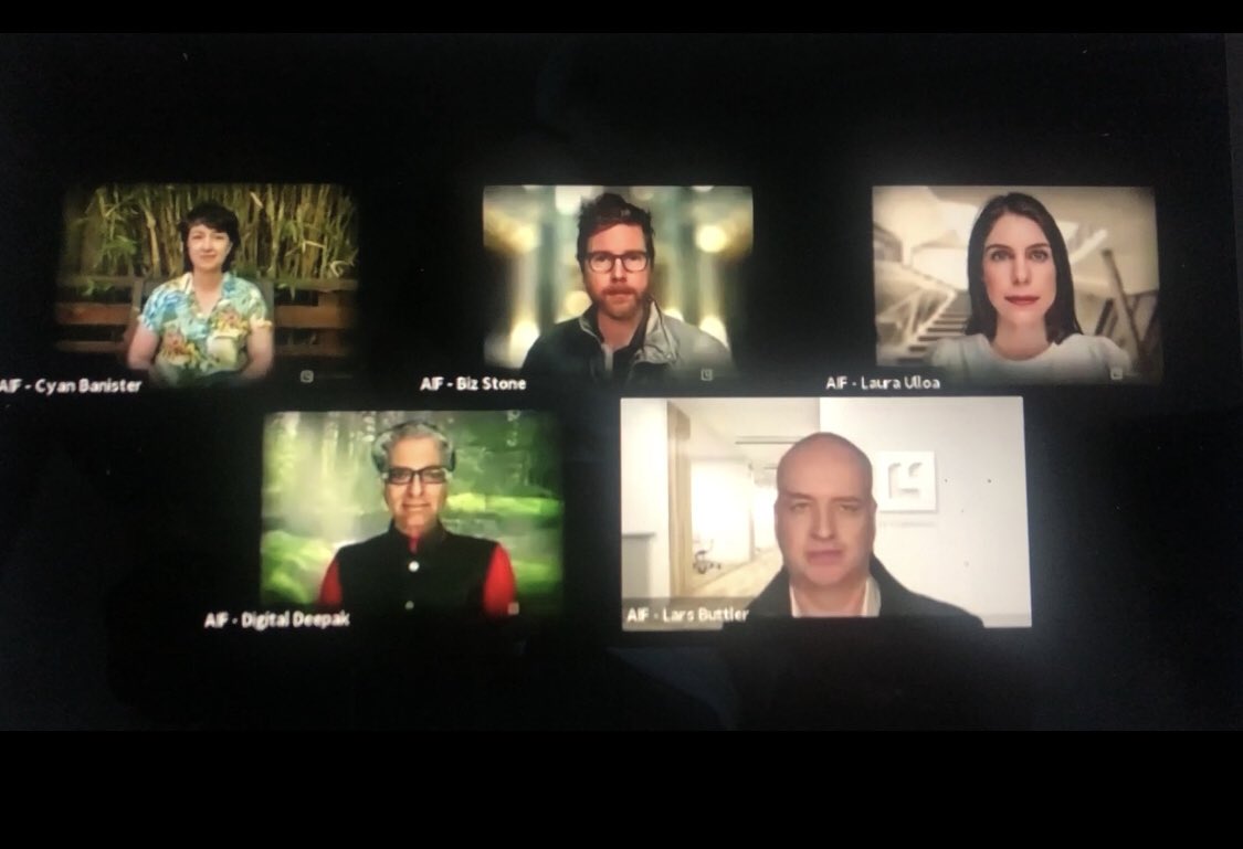bulkandswagger's tweet photo. Just meditated with @DeepakChopra AI at opening for Edward Saachi & @alice__LG #VirtualBeingsSummit https://t.co/7IbpyltzVf