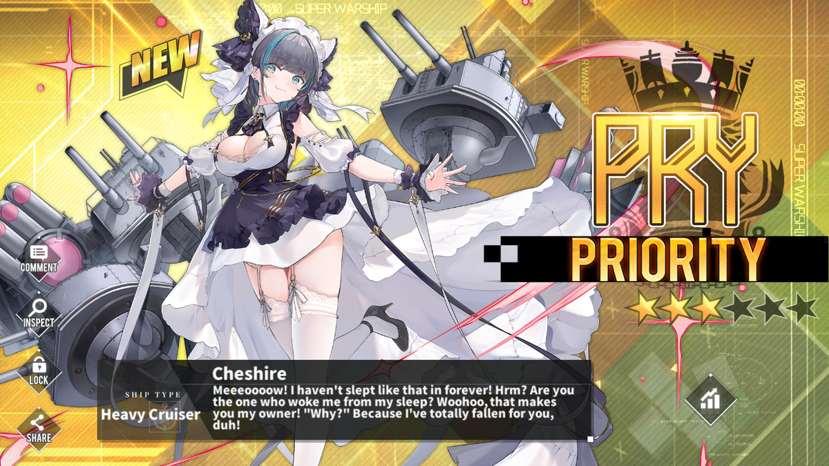 NyazzD's tweet photo. Literally my first "1 week 1 PR ship"
#AzurLane #PRShip #HMSCheshire https://t.co/rx3HKLaqON