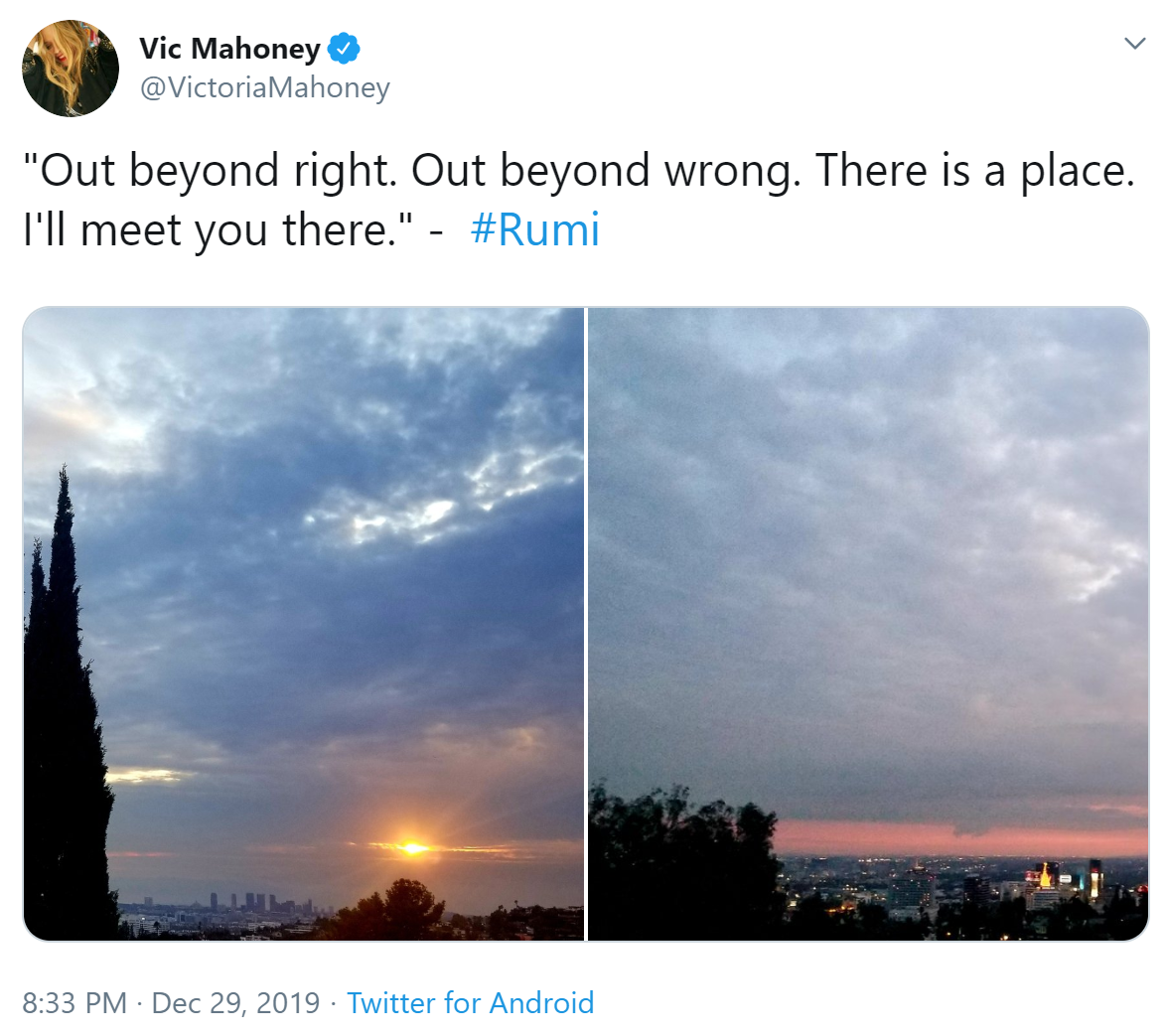But when Vic Mahoney tweeted out the Rumi poem with the pictures of the suns, there is a sunset and sunrise. Ben will be rising. Also please read the Rumi poem and see how perfectly it represents him and Rey.