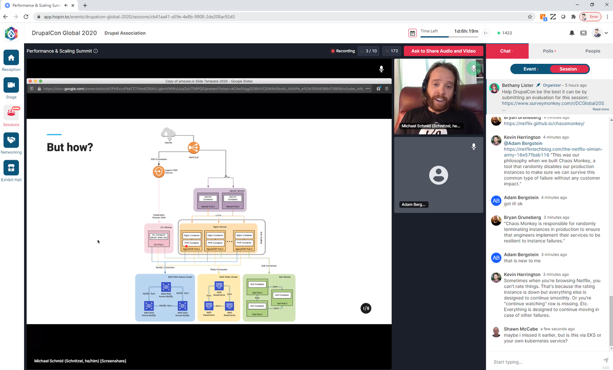 acro_commerce's tweet photo. .@Schnitzel sharing how to create fast and scalable Drupal applications - which is important to your ecommerce & marketing website, most leaders would say #DrupalConGlobal #Drupalcon2020 #ecommerce https://t.co/mWQiXVcMTv