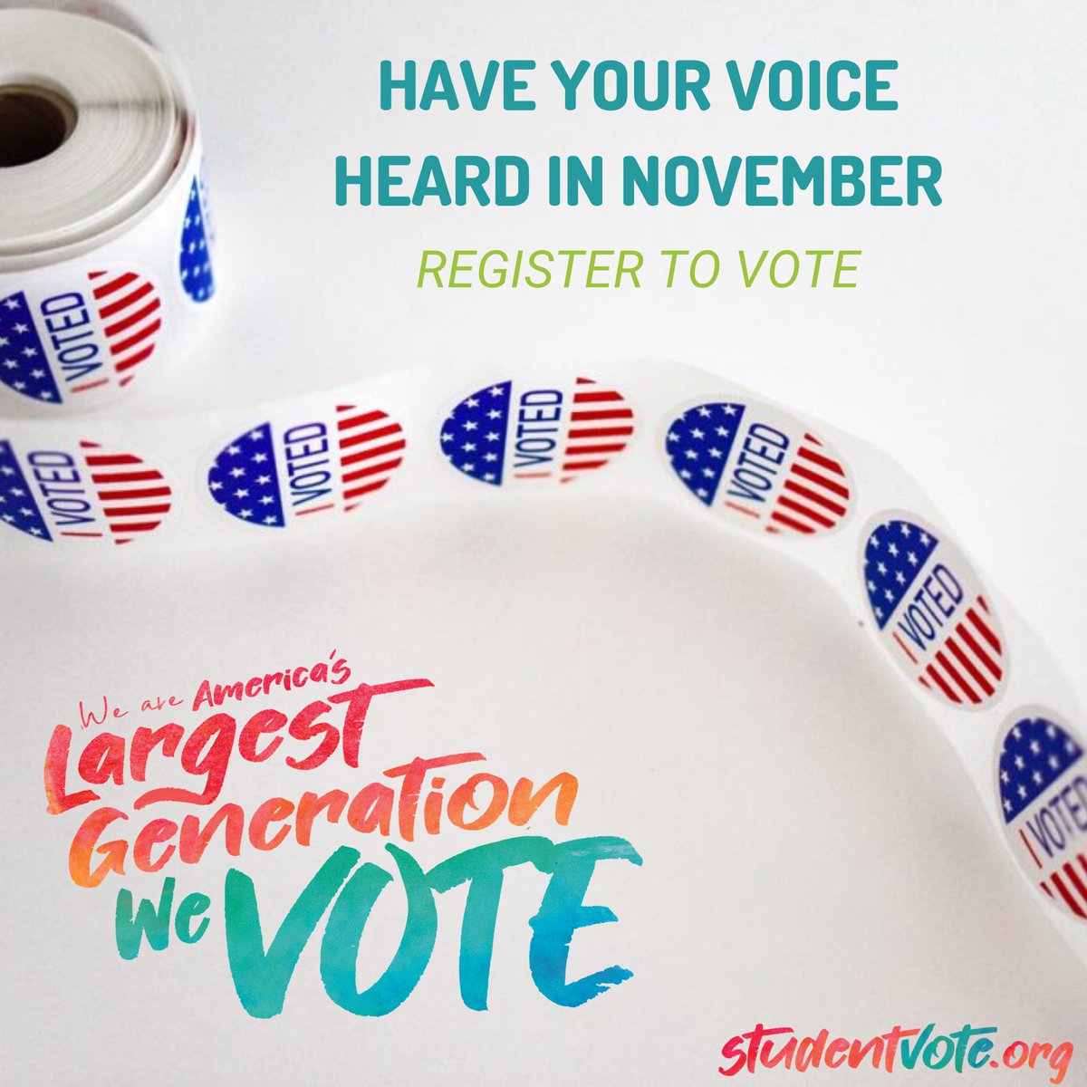 Friends make sure friends are registered to vote!!! Make sure you’re registered so you can have your voice heard in November.