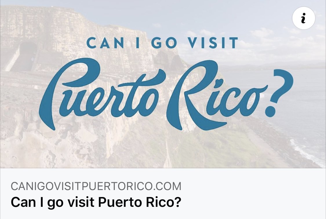 ATENCIÓN:
Esta página tiene información detallada para los que nos visitan, así como las fechas idóneas para hacerlo. 
Chequeen y compartan!!

canigovisitpuertorico.com