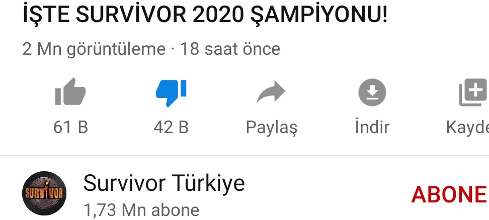 @eda_altnts Hak yenildiği burdan belli sadece bmyfc nin attığı dislike diğerleri hepsi kime atmış