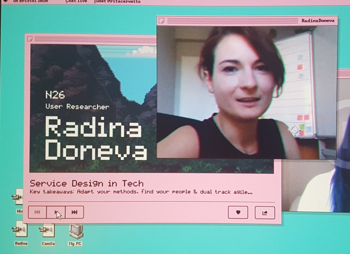 ritacervetto's tweet photo. @radinadoneva from @n26 will make a short appearance tomorrow @UXBristol 😍 ...Carried away doesnt even begin to explain what's going on here
... #remotetalk #iregretnothing https://t.co/Q1Nc4p5ia2