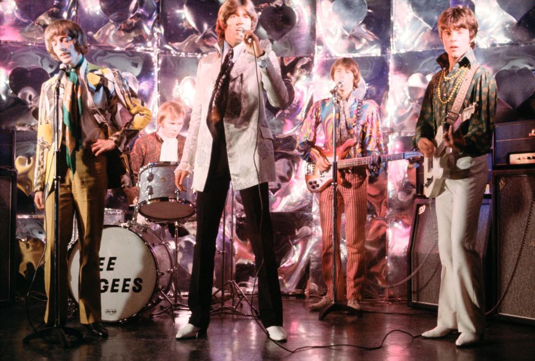 Awesome shot of the #BrothersGibb performing on Top of the Pops in the 60's. 📸: Robert Whitaker. (Photo via robertwhitakerphotography on IG) ✨