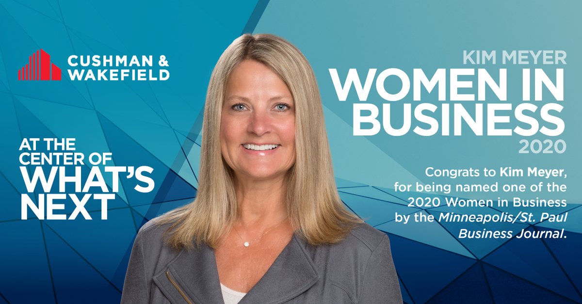 cushwakeMSP's tweet photo. Congratulations to Kim Meyer for being named a 2020 Women in Business! #MSPBJwomen https://t.co/g5nLfcRbaH