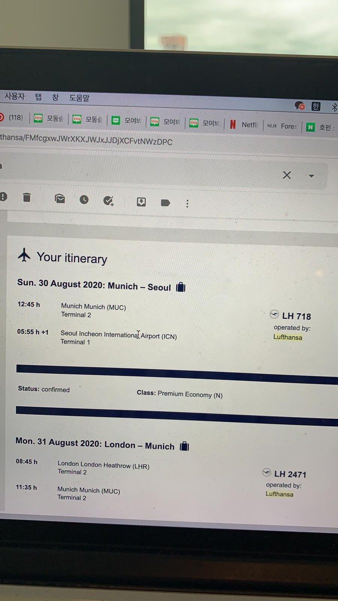 My wife booked a flight to Korea from London with Lufthansa in September to see family. Unfortunately the original flight was cancelled but they’ve provided us with an alternative routing

Errrr... hold on