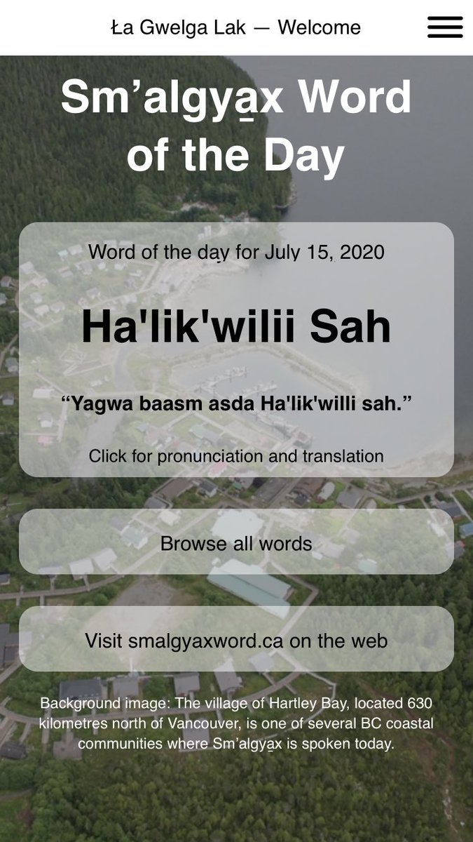 Outstanding effort, Brendan Eshom!  #Smalgyax Language app now available for download. #TsmsyenTerritory #CulturalStrength #IndigenousYouth