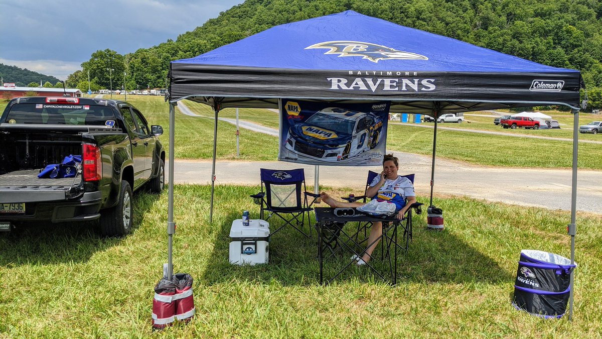 paulwhittington's tweet photo. We're at the track and the tailgate is in full swing!! #NASCARtailgate #AskMRN #NASCAR #AllStarRace https://t.co/mCEu0jhkui