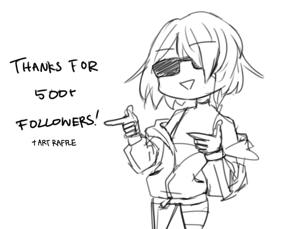 well, shit, 500+ followers. i honestly didn't expect this sort of attention, but i'm grateful for it nonetheless, so...

i'll be hosting an art raffle! sharing is much appreciated. 