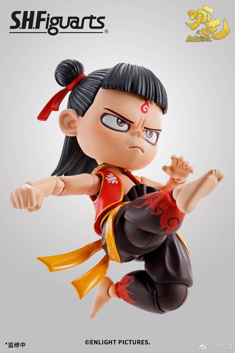 Donghua_Sikong's tweet photo. 「万代」与「哪吒：魔童降世」联动！
BANDAI × NEZHA ! toooooo cute !

哪吒、敖丙的超可动精致手办将在中国两大最高规格漫展之一，上海CCG EXPO，中展出。
Nezha's and Aobing's Figuarts will be exhibited in CCG EXPO, one of the two biggest anime expo in China! https://t.co/gbheBhjOq1