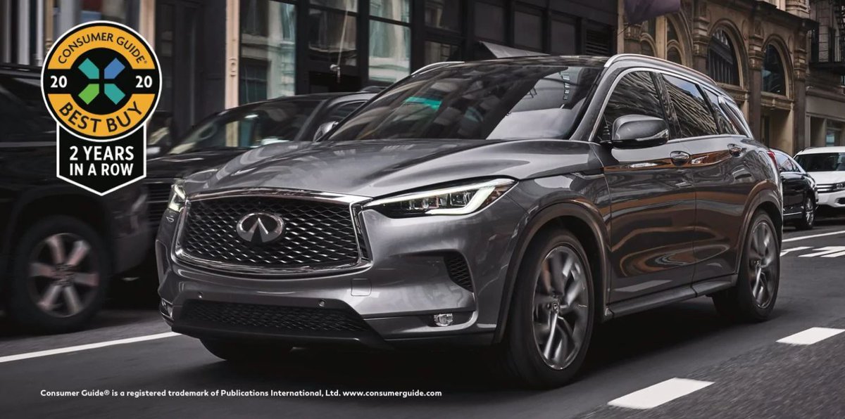 KearnyMINFINITI's tweet photo. The 2020 INFINITI QX50 is second to none. It's the winner of the Consumer Guide Best Buy award two years running.

Right now you can get one for $439/month for up to 39 months! Check out our inventory: https://t.co/rLH48eAMTT https://t.co/UKR7WGOr8C