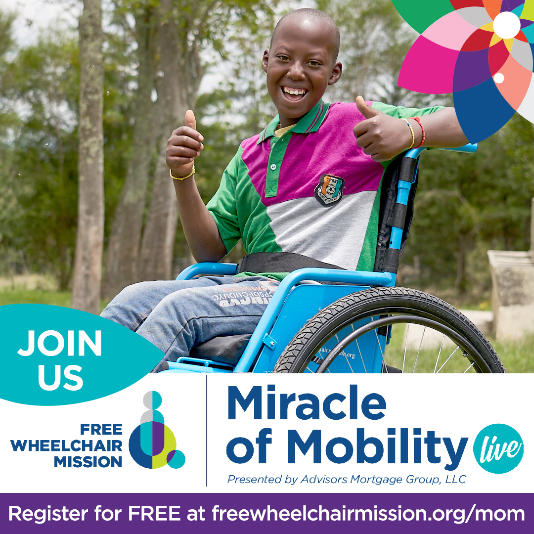 FWMission's tweet photo. Join us on 7/23 for Miracle of Mobility Live, a free virtual event to raise funds to provide #wheelchairs and medical supplies to communities around the world. For info or to register: https://t.co/HEaeRdTBEa. #mobility20 #charity #disability #miracleofmobility #giftofmobility https://t.co/Tx43CRDL3a