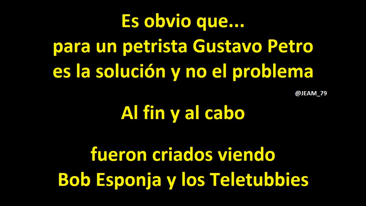 JEAM_79's tweet photo. 🛑 DE LOS
MISMOS QUE...

- hicieron a Petro presidente
- llevaron a Uribe a prisión
- tumbaron a Duque
- cerraron RCN
- quebraron al GRUPO AVAL
- acabaron el ESMAD
- sacaron al MinDefenesa
- hacen paros exitosos

🛑 LLEGA...
#RenuncieVicepresidenta Martuchis😝 https://t.co/U6oZej01Uj