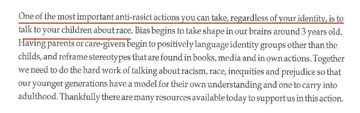 This will not end in the workplace.At the end of the session, the trainers tell employees to "talk to your children about race," because children become racist "around 3 years old." Ultimately, this is "only the beginning of a lifelong education about anti-Black racism."