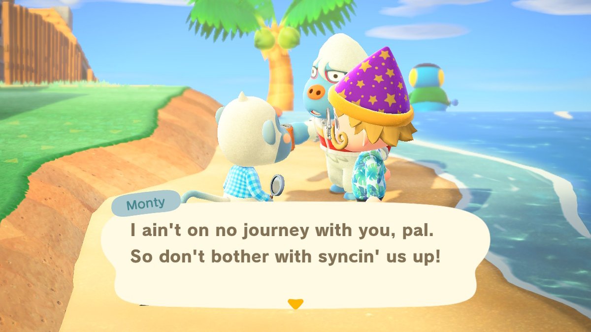 ACNHDad's tweet photo. Chill Monty! #AnimalCrossing #ACNH #NintendoSwitch https://t.co/sRZT9wv430