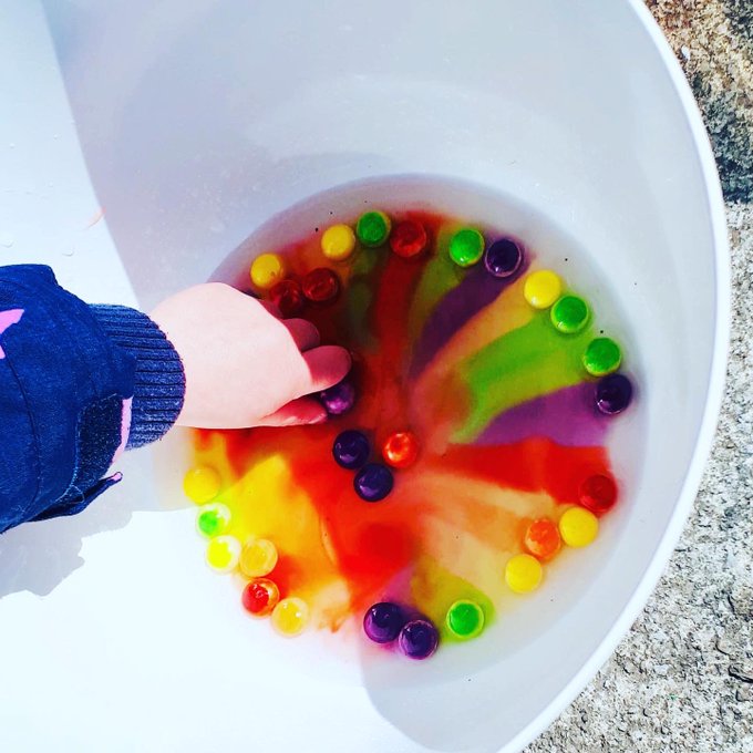 HeroElementary's tweet photo. RT @weeSTEMs: 🌈 Skittles Rainbow 🌈
Such a fun activity for all ages (if you can resist not eating them first!)
Activity 3 https://t.co/yINylprx8F…
#waterstem #skittlesrainbow #scienceexperiment #scienceforkids #stem #steam #stemexperiment #colourfulscience #explorecolour https://t.co/yIwtPeMcq6