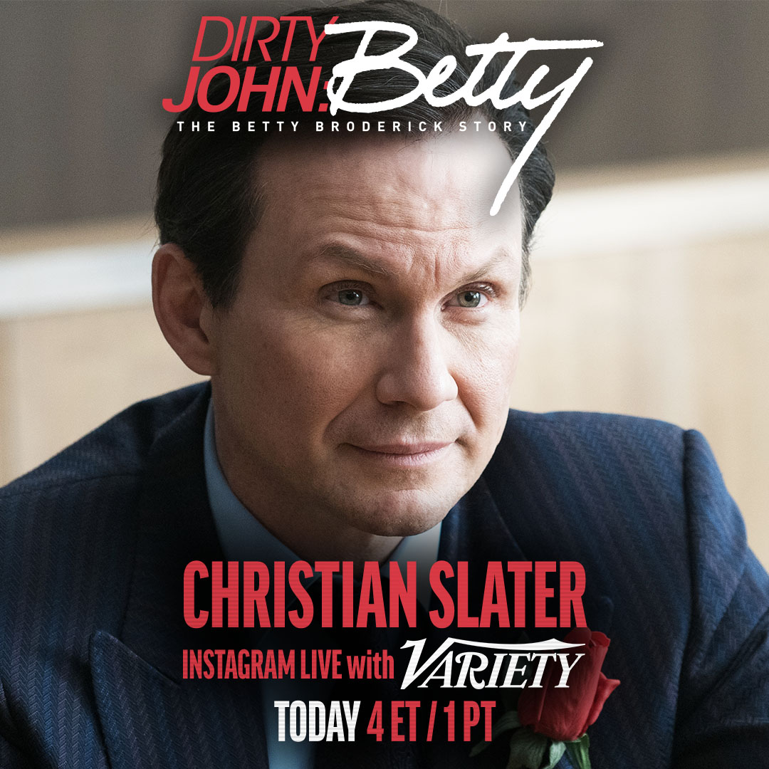 Get the inside scoop on all things Dirty John. <a href="/ChristianSlater/">Christian Slater</a> is going live on the <a href="/DirtyJohnUSA/">DirtyJohnUSA</a> Instagram for a very special interview with <a href="/Variety/">Variety</a> today at 4 ET.