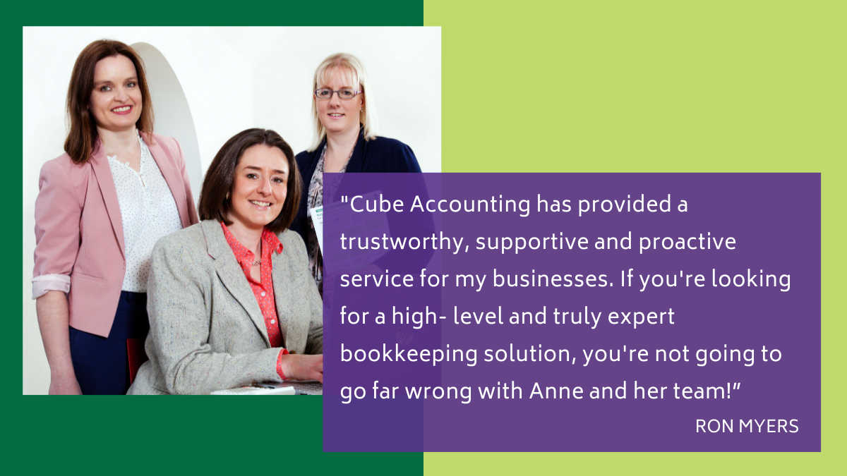 “Cube accounting has provided a trustworthy, supportive &amp; proactive service for my businesses. If you're looking for a high- level &amp; truly expert bookkeeping solution, you're not going to go far wrong with Anne &amp; her team!”  Ron Myers #CubeAccounting #CustomerReview