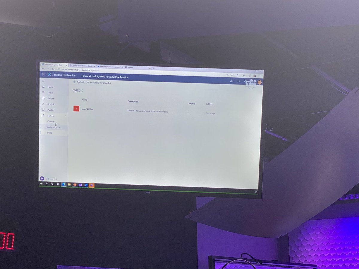 donasarkar's tweet image. Yes you can build a #bot in 1 minute with #PowerVirtualAgent but did you know you can extend it with custom skills like the #TacoBotSkills that @chixcancode created with C#? 

Check it out at #PowerfulDevs!
