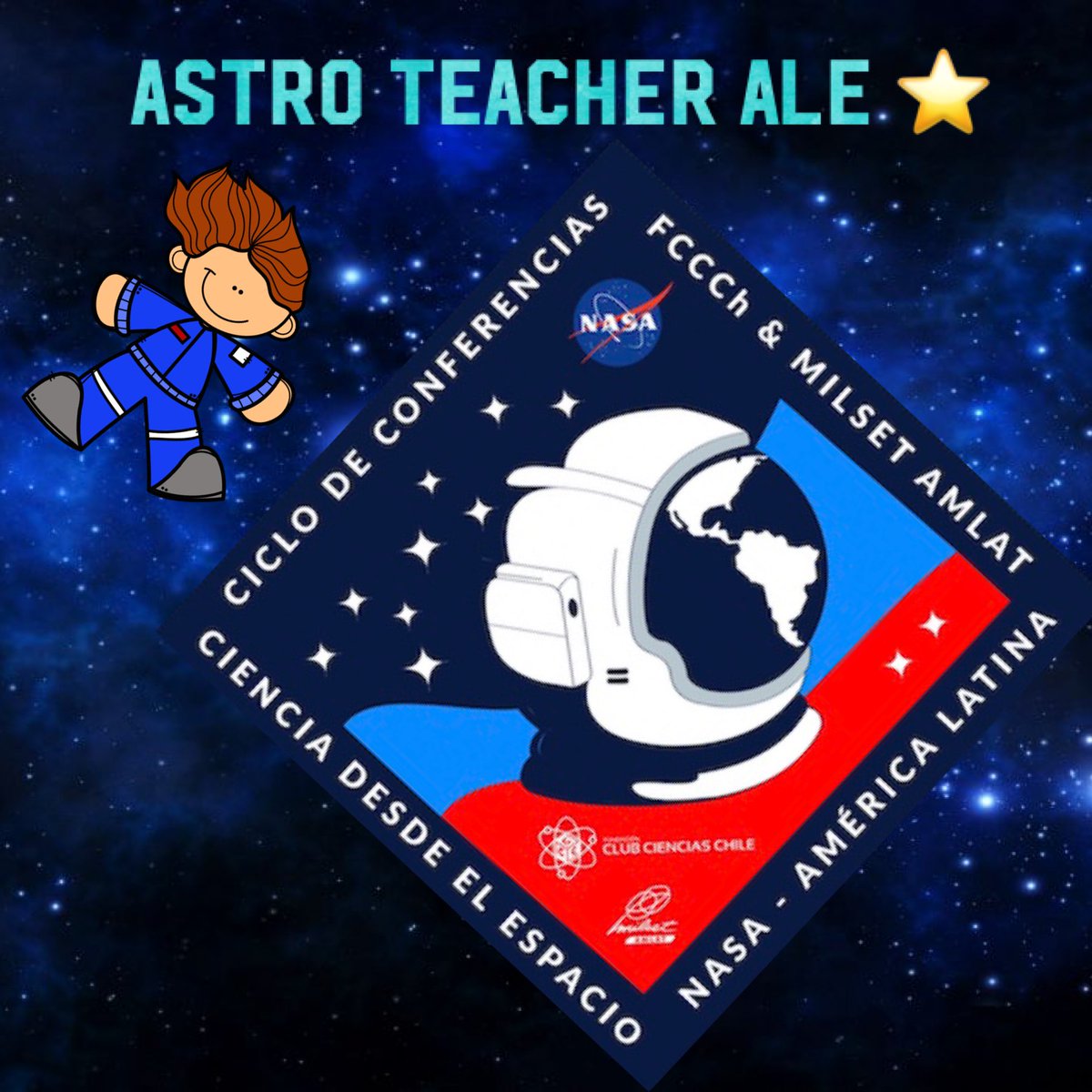 AstroTeacherAle's tweet photo. Sumándonos al Ciclo de conferencias "Ciencia desde el espacio"
#AstroTeacherAle #AstroTeacher #TeacherInSpace #ReachingForTheStars #JuniorAstronauts #Mentoring #SpaceStationAmbassador #MentoraMHE #STEM
#FCCCH #MILSETAMLAT #NASA #EspacioATierra
@MILSET_Global @LaREDMex https://t.co/NydQksYuhS
