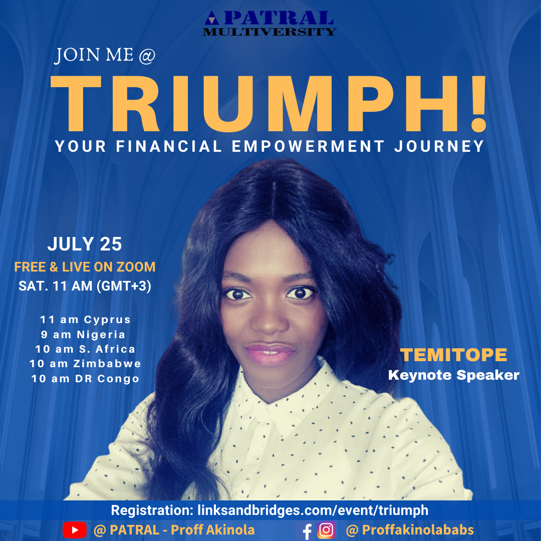 akwealths's tweet photo. Meet PATRAL TRIUMPH Workshop Keynote Speakers. You are specially invited to the workshop. Registration is ongoing @ https://t.co/ir6zklXGSB https://t.co/LDmanqfhwi