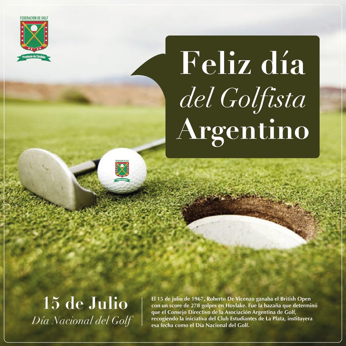 Feliz día del golfista argentino 🇦🇷