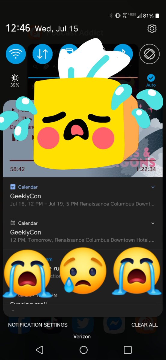 energeticjen's tweet photo. Guess I forgot to delete something from my calendar. 😭😭😭 #geeklyinc #geeklycon #wigglebottom https://t.co/EpjpdtLxDr