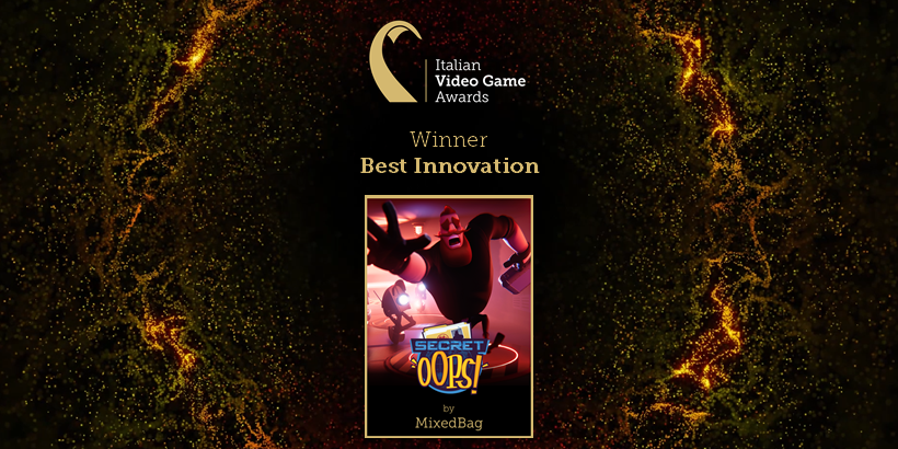 ItalianVGA's tweet photo. #IVGA2020 | Best Innovation
...and the winner is: Secret Oops! by @MixedBagGames. Congrats! 🏆 https://t.co/tiApafIJMU