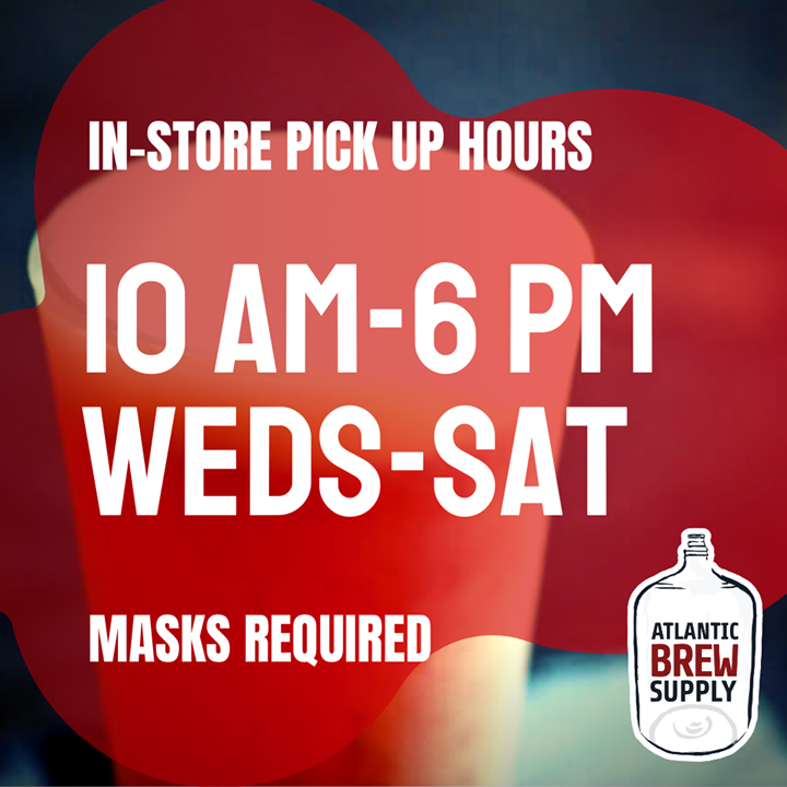 AtlanticBrewSup's tweet photo. Want to brew this weekend? Order today for pick up by Saturday!
Pre-order pick up is the most convenient way to get your #homebrew supplies. Pick up your stuff at the ABS #Homebrew shop entrance, 10 AM - 6 PM, Weds-Sat.
More details on shop pickup here: https://t.co/CfDkc6pCcV https://t.co/CyixcZSwHP