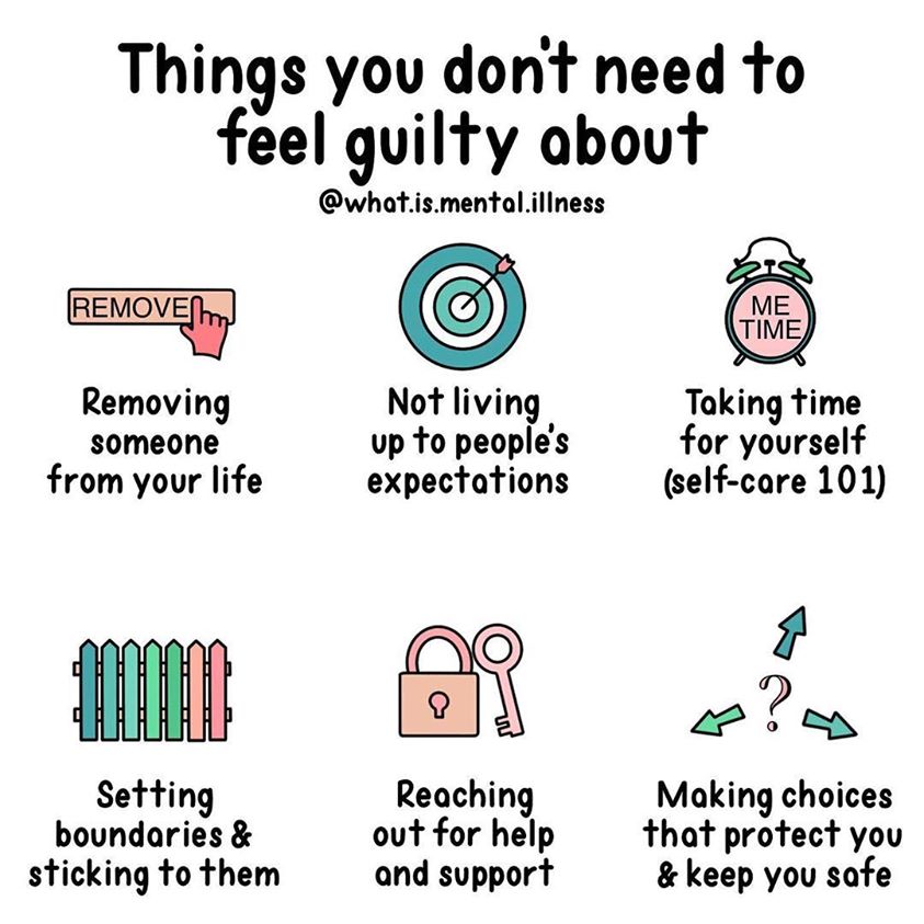 SUFmentalwealth's tweet photo. Things you don't need to feel guilty about.
Img  https://t.co/1YHMKhBnCF.mental.illness https://t.co/3D1O9GFKtn