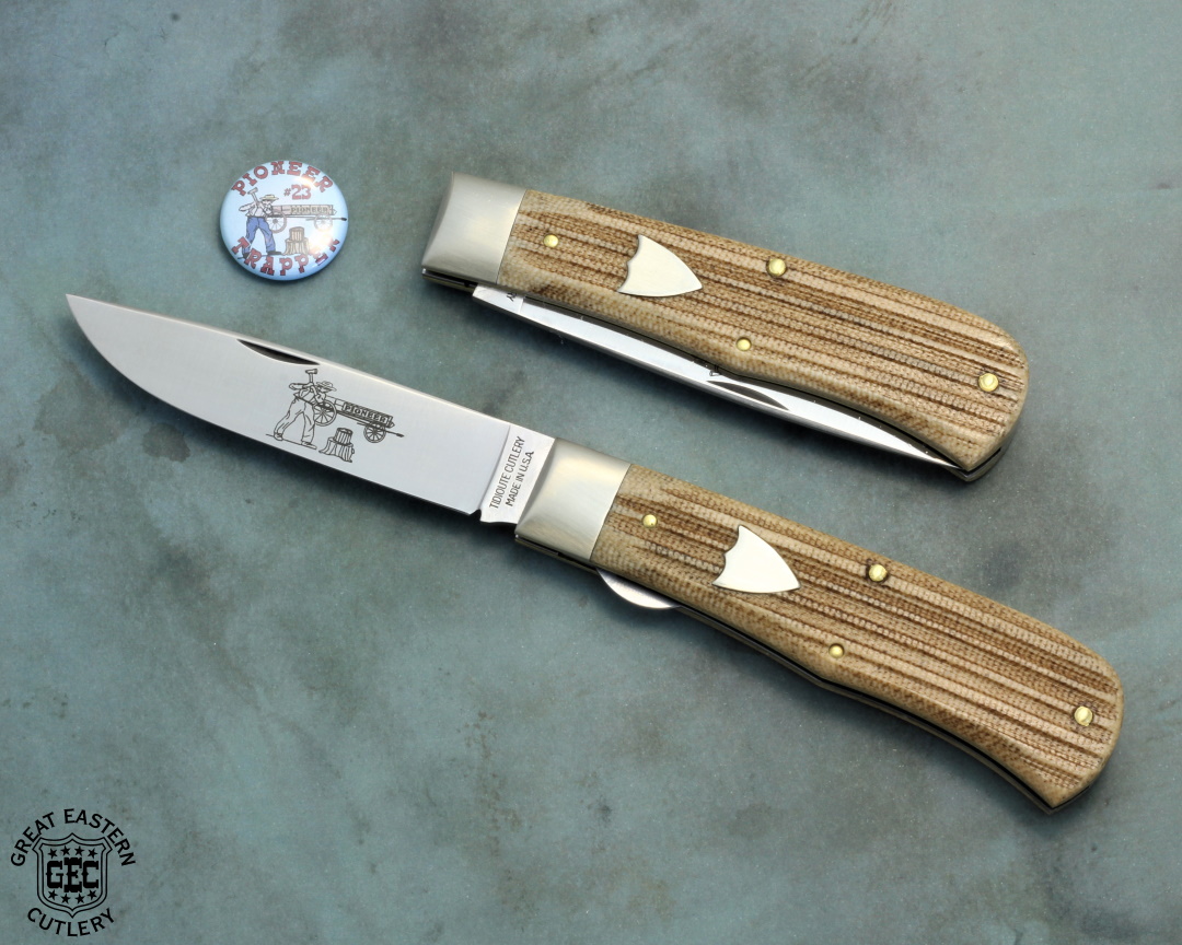 GreatEasternCut's tweet photo. #23 Pioneer Liner Lock in Woodland Micarta

Shipping to Distributors this Week

#knife #knives #pocketknife #edc #gear #madeinusa #sharp https://t.co/orxaVqM9TQ