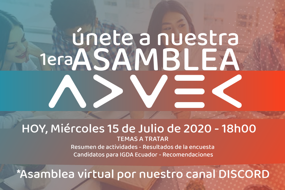 ivntres's tweet photo. Hoy a las 18h00 (#Ecuador), se desarrollará la primera Asamblea abierta de la Asociación de Desarrolladores de #Videojuegos del Ecuador. La reunión será por Discord https://t.co/ybSWS6cqtW https://t.co/a5ojwFVgnj