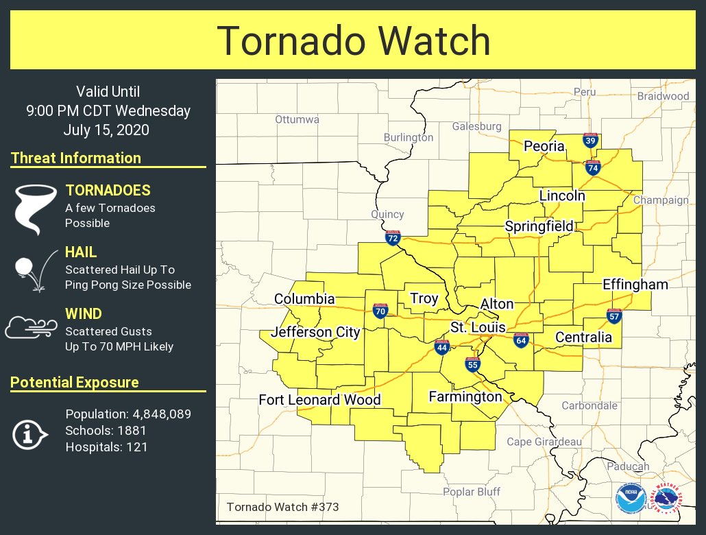 LCFPD1's tweet photo. ⚠️ The National Weather Service has issued Tornado WATCh for Lincoln County until 9pm. https://t.co/Cdp4A8wqmY