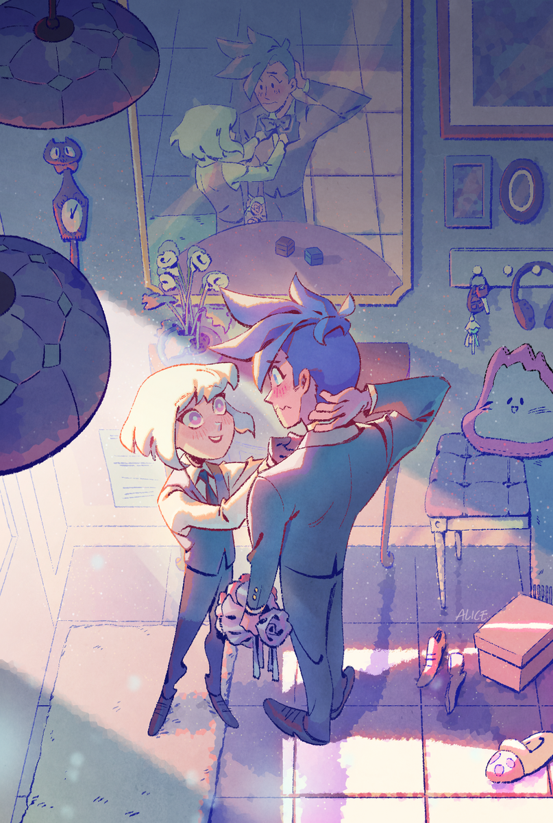 alicenpai's tweet photo. we got the go-ahead to post our pieces for @ignite_zine !! 💐 galo &amp; lio for the Big Day 💍💒 https://t.co/A4BBZo7jFA