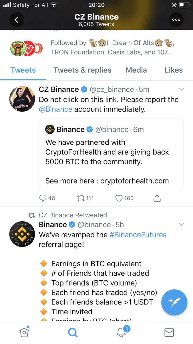 So guys be careful guys all the below account have been hacked1. Binance Account 2. Binance CEO 3. Gemini 4. Coinbase5. KucoinI suspect the likes of Bitfinex, and Okex and the Founder of Gemini & CEO of coinbase to be hacked too, same for Ripple CEO. Just my observation