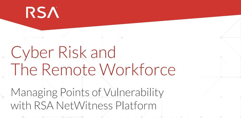 Productive #RemoteWorking can help the business thrive, but introduces more #cybersecurity risk. See how RSA NetWitness Platform can help #SecOps manage risk at every point of vulnerability: rsa.im/2BUd0DZ
