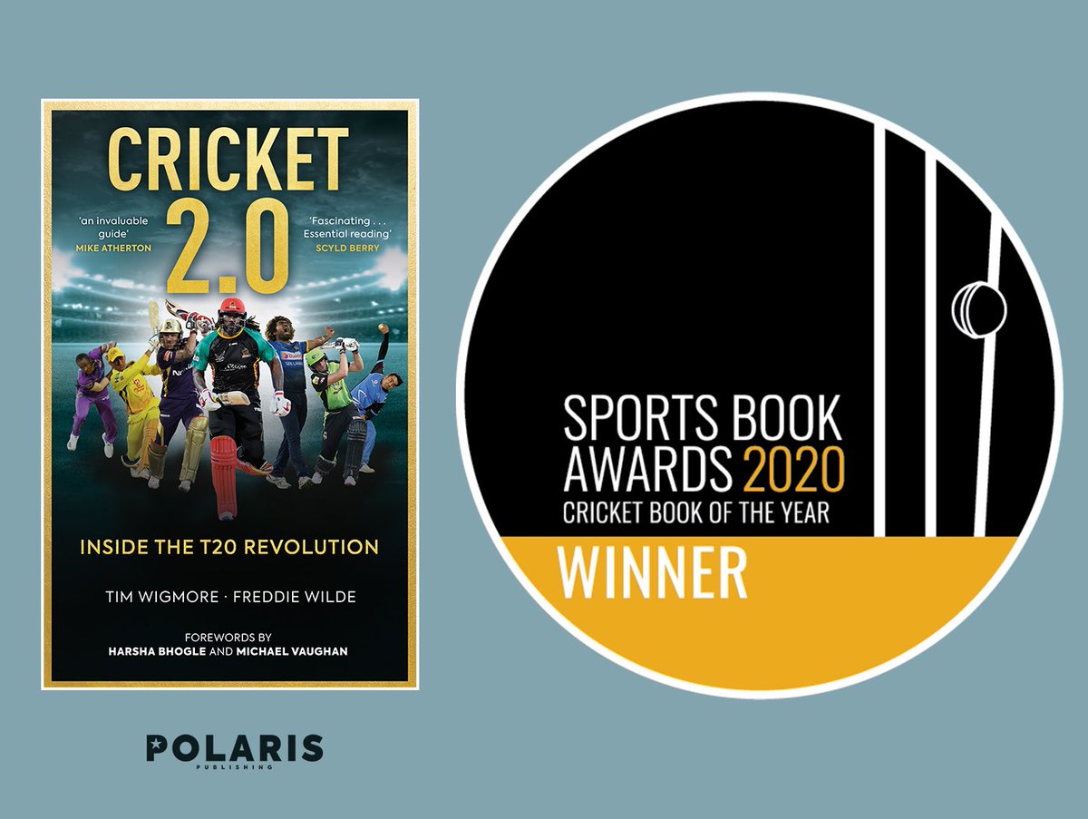 We are absolutely THRILLED that Cricket 2.0 has won the @sportsbookaward Cricket Book of the Year! HUGE congratulations to @timwig and @fwildecricket, very richly deserved! #SBA20 #ReadingForSport