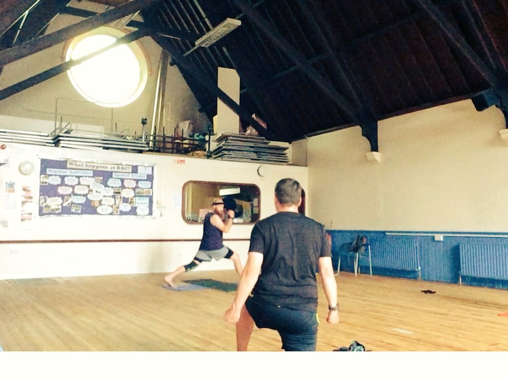 Finish_Stronger's tweet photo. Thanks for the encouragement #DDPYFamily. Taught my first proper @ddpyoga class tonight (distanced). Absolutely buzzing. Was it perfect. No. But we had a great workout, dropped a lot of sweat, and had a lot of fun. Can't wait for next week 😀. #ddpyworks @RealDDP https://t.co/NxDroIvtpQ