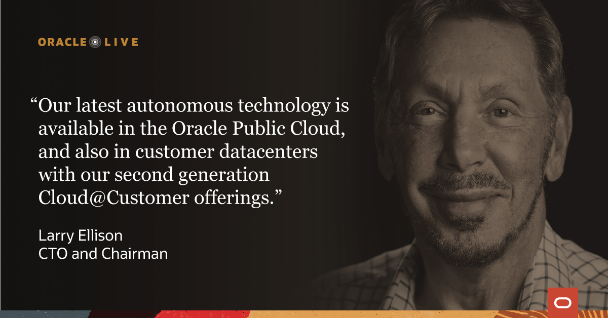 #Autonomous tech in the #cloud or behind your firewall. You choose!

<a href="/Forbes/">Forbes</a> reports: oracl.info/548a50Aycbu #OracleLive